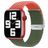 Mobigear Braided Dual Correa Nylon Cierre de clip para Apple Watch - 49/46/45/44 mm - Verde / Naranja