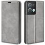 Mobigear Retro Slim OPPO Reno 8 Pro 5G Funda tipo libro Cartera - Gris