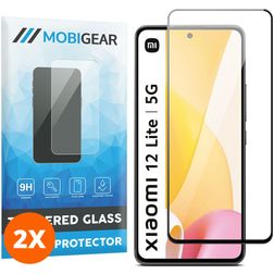 Mobigear Premium Xiaomi 12 Lite Tempered Glass Screen Protector - Case Friendly (2-Pack)