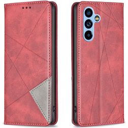 Mobigear Rhombus Slim Samsung Galaxy A54 Cover a libro - Rosso