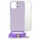 Mobilize Lanyard Gelly iPhone 13 Pro Max Elastyczne TPU Etui ze smyczą - Pastel Purple