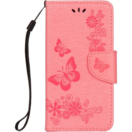 Mobigear Butterfly iPhone X Plånboksfodral med sedelfack - Rosa