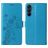 Mobigear Flowers Samsung Galaxy A17 Wallet case - Blue