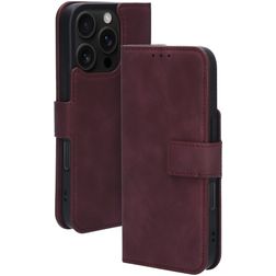 Mobiparts Classic Wallet MagSafe iPhone 16 Pro Plånboksfodral med sedelfack - Velvet Red