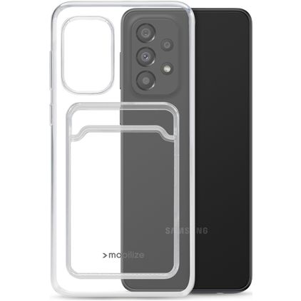 Mobilize Gelly Card Transparente Samsung Galaxy A13 4G TPU flexible Carcasa con tarjetero - Transparente