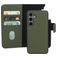 Mobiparts Samsung Galaxy S24 MagSafe Cover Vera pelle Cover a libro 2 in 1 con guscio estraibile a portafoglio - Verde