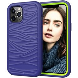 Mobigear Wave iPhone 12 Pro Max Tvrdý plast Zadní kryt odolný proti nárazům - Tmavě modrá