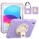 Mobigear SureGrip iPad 11 (2025) Plastica rigida / Silicone Back cover + Portapenna + Tracolla + Supporto - Viola