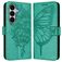 Mobigear Butterfly Samsung Galaxy A27 Cover a libro portafoglio - Verde