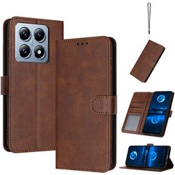 Mobigear Wallet Xiaomi 14T Pungetui med Seddelrum - Brun