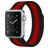 Mobigear Color Loop Milanolaisranneke Apple Watch Ranneke Magneettilukko - 49/46/45/44 mm - Musta / Punainen