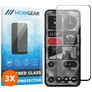 Mobigear Premium Nothing Phone (2) Vidro temperado Película de ecrã - Compatível com capas - Preto (Pack de 3)