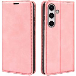 Mobigear Retro Slim Samsung Galaxy S24 FE Plånboksfodral med sedelfack - Rosa