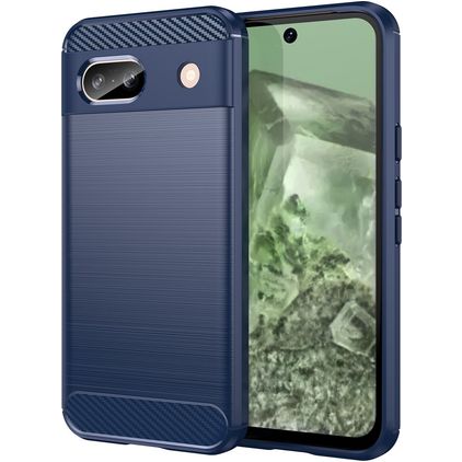 Mobigear Brushed Slim Google Pixel 8a Flexibel TPU Skal - Blå