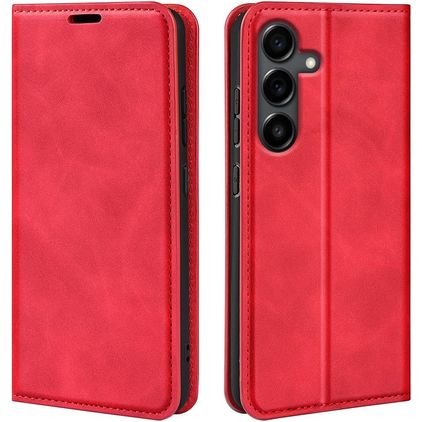 Mobigear Retro Slim Samsung Galaxy S25 FE Wallet case - Red