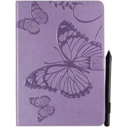 Mobigear Butterfly iPad Air 3 (2019) Wallet case + Stylus Holder - Purple