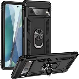 Mobigear Armor Ring Google Pixel 7 Hardcase Etui plecki Wstrząsoodporne z pierścieniem - Czarny