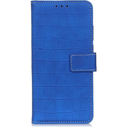 Mobigear Croco OnePlus 10 Pro Pungetui med Seddelrum - Blå