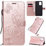 Mobigear Butterfly Samsung Galaxy S10 Lite Funda tipo libro Cartera - Oro rosa