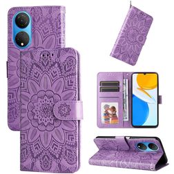 Mobigear Sunflower HONOR X7 Capa livro Carteira - Roxo