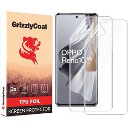 GrizzlyCoat OPPO Reno 10 Hidrogel TPU Protector de pantalla - Compatible con fundas + Marco de instalación (pack de 2)