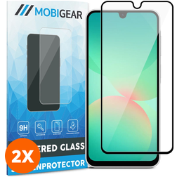 Mobigear Premium Samsung Galaxy A26 Vetro Protezione schermo - Compatibile con le cover - Nero (confezione da 2)