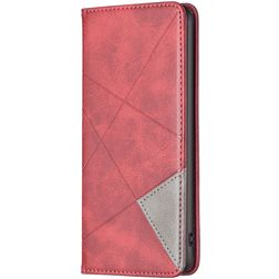 Mobigear Rhombus Slim OPPO Find X5 Lite Wallet case - Red