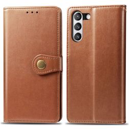 Mobigear Snap Button Samsung Galaxy S21 FE Etui z klapką typu portfel - Koniakowy