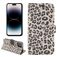 Mobigear Leopard iPhone 14 Pro Max Cover a libro portafoglio - Marrone