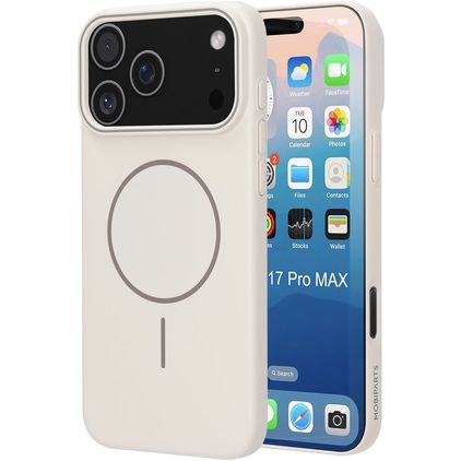 Mobiparts Slim Line iPhone 17 Pro Max MagSafe Hardcase Back cover - Off White