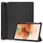 Mobigear Tri-Fold Gel Samsung Galaxy Tab S7 FE TPU / Cuero sintético Funda tipo libro + Portalápices - Negro