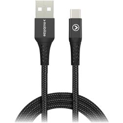 Kabel Mobilize Strong Nylon USB-A na USB-C 1 m - Černá