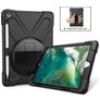 Mobigear SureGrip XGuard iPad 5 (2017) Fodral Hårdplast / Silikon Skal + Pennhållare + Axelrem + Ställ - Svart