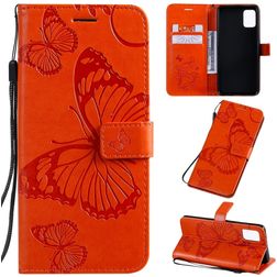 Mobigear Butterfly Samsung Galaxy A51 Capa livro Carteira - Laranja