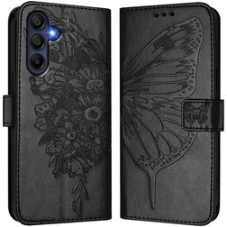 Mobigear Flowers Samsung Galaxy A17 Pungetui med Seddelrum - Sort
