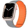 Mobigear Loop Mag Silikone Apple Watch Urrem Magnetlås - 49/46/45/44 mm - Grå / Orange