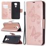 Mobigear Butterfly Xiaomi Redmi Note 9 Lompakkokotelo + Setelitasku - Ruusukulta