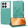 Mobigear Flowers POCO X6 Pro Wallet case - Green