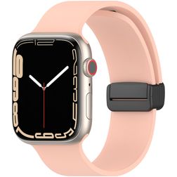 Mobigear Sport Mag Silikone Apple Watch Urrem Magnetlås - 49/46/45/44 mm - Lyserød
