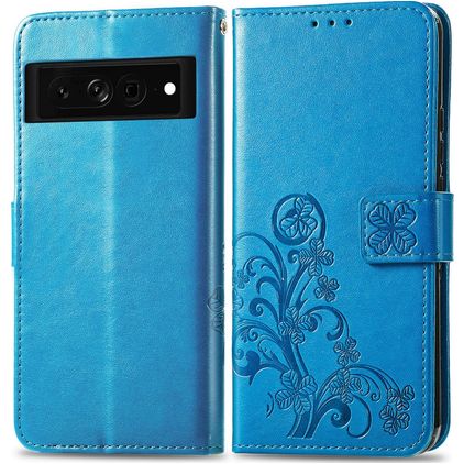 Mobigear Clover Google Pixel 7 Pro Wallet case - Blue
