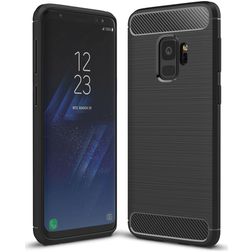 Mobigear Brushed Slim Samsung Galaxy S9 TPU flexível Capa traseira - Preto