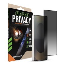 Striker Xtreme Impact Privacy Samsung Galaxy S25 Ultra Panssarilasi Näytönsuoja - Suojakuoren kanssa yhteensopiva - Musta