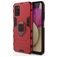 Mobigear Armor Ring Samsung Galaxy A03s Hard Case Back cover Shockproof with Ring Holder - Red