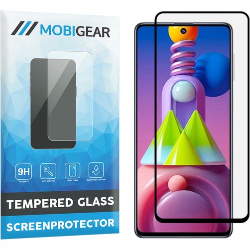 Mobigear Premium Samsung Galaxy M51 Tempered Glass Screen Protector - Case Friendly - Black