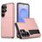 Mobigear Card Samsung Galaxy S26 Ultra Plástico rígido Capa traseira Antichoque com porta-cartões - Rosa dourado