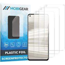 Mobigear Realme GT2 Pro Película de ecrã em plástico - Compatível com capas (Pack de 3)