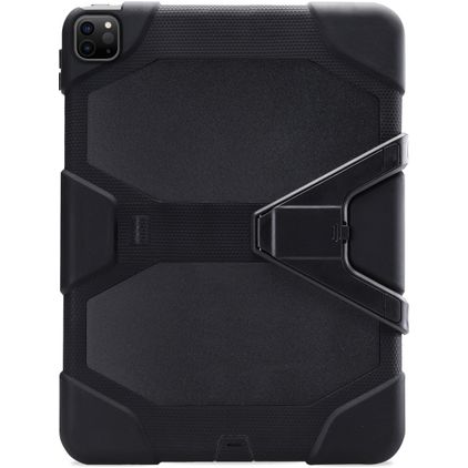 Xccess Survivor Essential iPad Pro 12.9 Inch (2022) Case Plastic / Silicone Back cover + Stand - Black