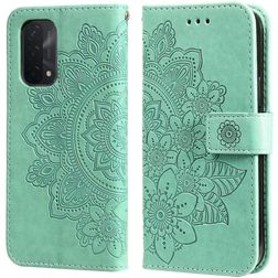 Mobigear Flowers OPPO A74 5G Capa livro Carteira - Turquesa