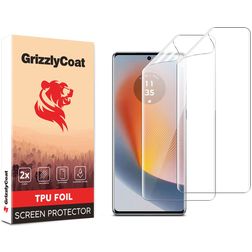 GrizzlyCoat Motorola Edge 50 Fusion Hidrogel TPU Película de ecrã - Compatível com capas (Pack de 2)
