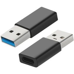 Mobiparts USB-A til USB-C Adapter - Sort